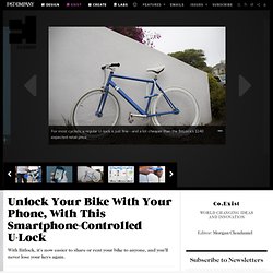 Unlock Your Bike With Your Phone, With This Smartphone-Controlled U-Lock