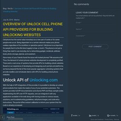 How to Build Unlock Phone Website Based on API?