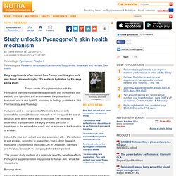 Study unlocks Pycnogenol’s skin health mechanism