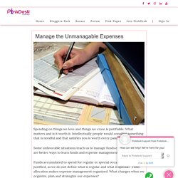 Manage the Unmanagable Expenses - Pinkdesk.org