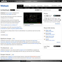 UnNetHack - Wikihack, the NetHack wiki - Strategy, wishing, artifacts, and more