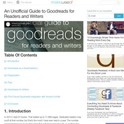 An Unofficial Guide to Goodreads for Readers and Writers