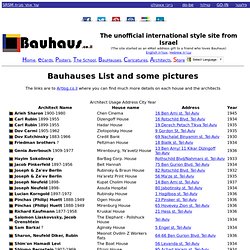 Bauhaus - The UnOfficial international style site from Israel