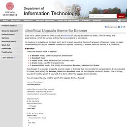 UU/IT/Unofficial Uppsala theme for Beamer