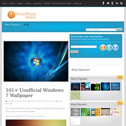 101+ Unofficial Windows 7 Wallpaper