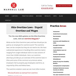 Unpaid Overtime Lawyer - Ohio Overtime Laws Attorney