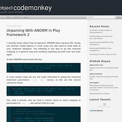 Unparsing with ANORM in Play Framework 2 - codemonkey