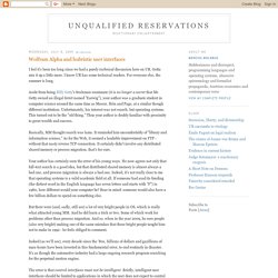 Unqualified Reservations: Wolfram Alpha and hubristic user interfaces