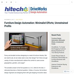 Furniture Design Automation: Minimalist Efforts; Unrestrained Profits – DriveWorks: CAD Design Automation & Customization