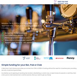 Unsecured Business Loan for your Bar, Club or Pub