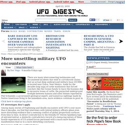 More unsettling military UFO encounters