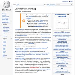 Unsupervised learning