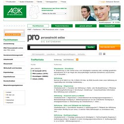 PRO Personalrecht online - AOK - Service für Unternehmen