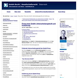 Firma einer GmbH: Unterscheidungskraft und Irreführung