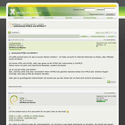 Unterschied HTML5 und XHTML5 ? - XHTMLforum