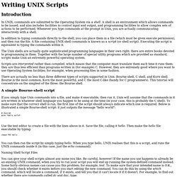 writing unix scripts