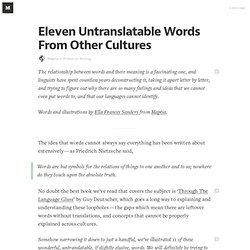 11 Untranslatable Words From Other Cultures — Writers on Writing