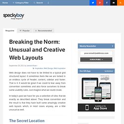 Breaking the Norm: Unusual and Creative Web Layouts