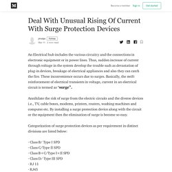 Deal With Unusual Rising Of Current With Surge Protection Devices