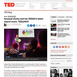 Unusual clocks and the TED2014 audition event, TED@NYC