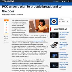 FCC unveils plan to provide broadband to the poor
