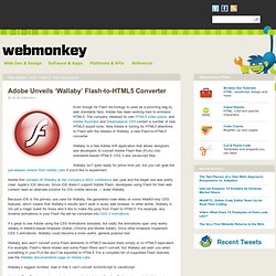 Adobe Unveils 'Wallaby' Flash-to-HTML5 Converter