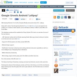 Google Unveils Android ‘Lollipop’
