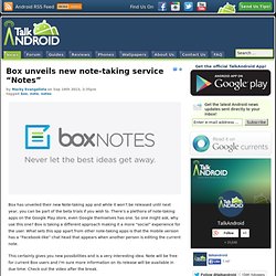 Box unveils new note-taking service “Notes”