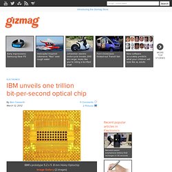 IBM unveils one trillion bit-per-second optical chip