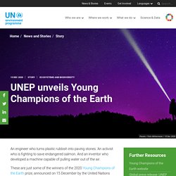UNEP unveils Young Champions of the Earth