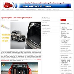 Upcoming Best Cars with Big Boot Space