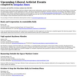 Upcoming Liberal Activism: A Calendar of Protests, Marches, Demonstrations and Rallies