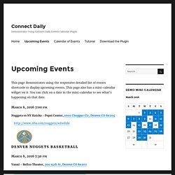 Upcoming Events – Connect Daily