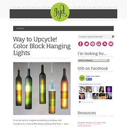 Way to Upcycle! Color Block Hanging Lights
