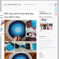 how to DIY Upcycled Crochet Rag Rug from Old T-shirts