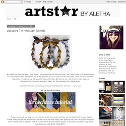 artstar by aletha: Upcycled Tie Necklace Tutorial