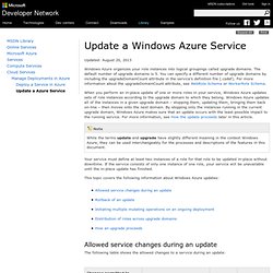Overview of Updating a Windows Azure Service