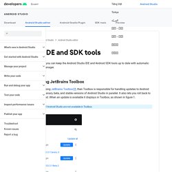 Update the IDE and SDK Tools  