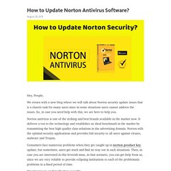 How to Update Norton Antivirus Software?