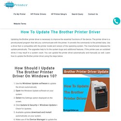 How To Update The Brother Printer Driver