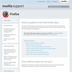 How to update to the new Firefox Sync