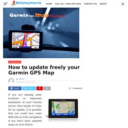 Update Garmin Nuvi GPS Maps for free