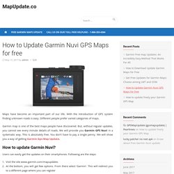 How to update Garmin Nuvi GPS Maps for free - MapUpdate