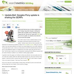 Update-Bell: Googles Pony update is shaking the SERPs