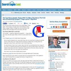Pages With Too Many Ads "Above The Fold" Now Penalized By Google's "Page Layout" Algorithm