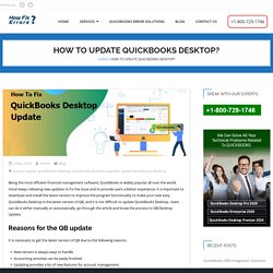 How to Update QuickBooks Desktop +1-800-729-1746