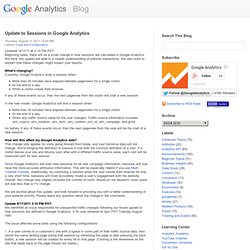 Update to Sessions in Google Analytics