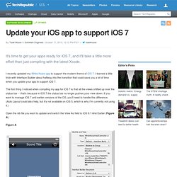 Update your iOS app to support iOS 7