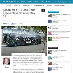 iOS Rock Band app unplayable after May 31