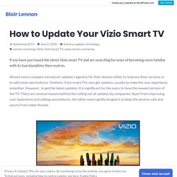 How to Update Your Vizio Smart TV – Blair Lennon